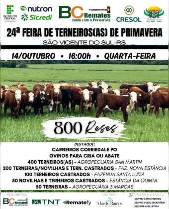 24ª Feira de Terneiros(as) de Primavera