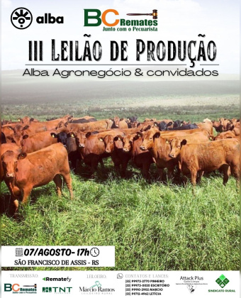 III Leilão de Produção Alba Agronegócio